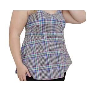 Torrid Womens Cami Tank Sleeveless Multi Plaid Adjustable Strap Top Torrid 00